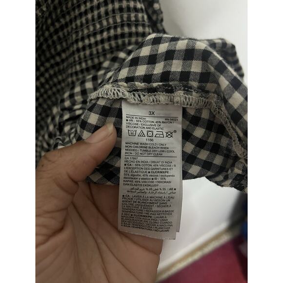 Old Navy Sleeveless Smocked Bodice Gingham Cami Top Women’s Size 3X - Picture 9 of 9